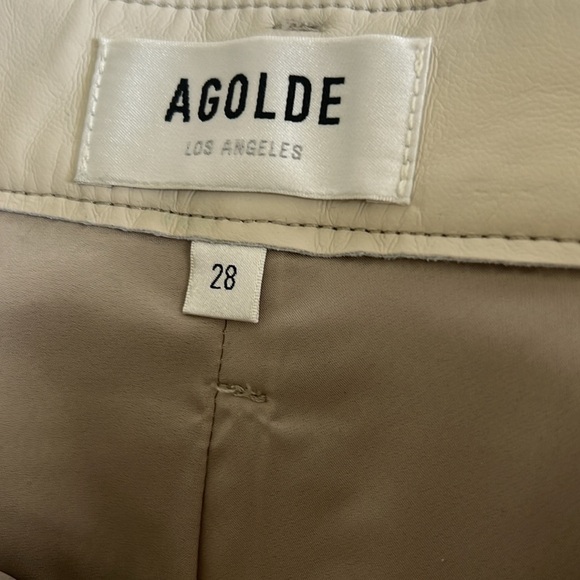 Agolde Recycled Leather 90s Pinch Waist Pants - Picture 2 of 13